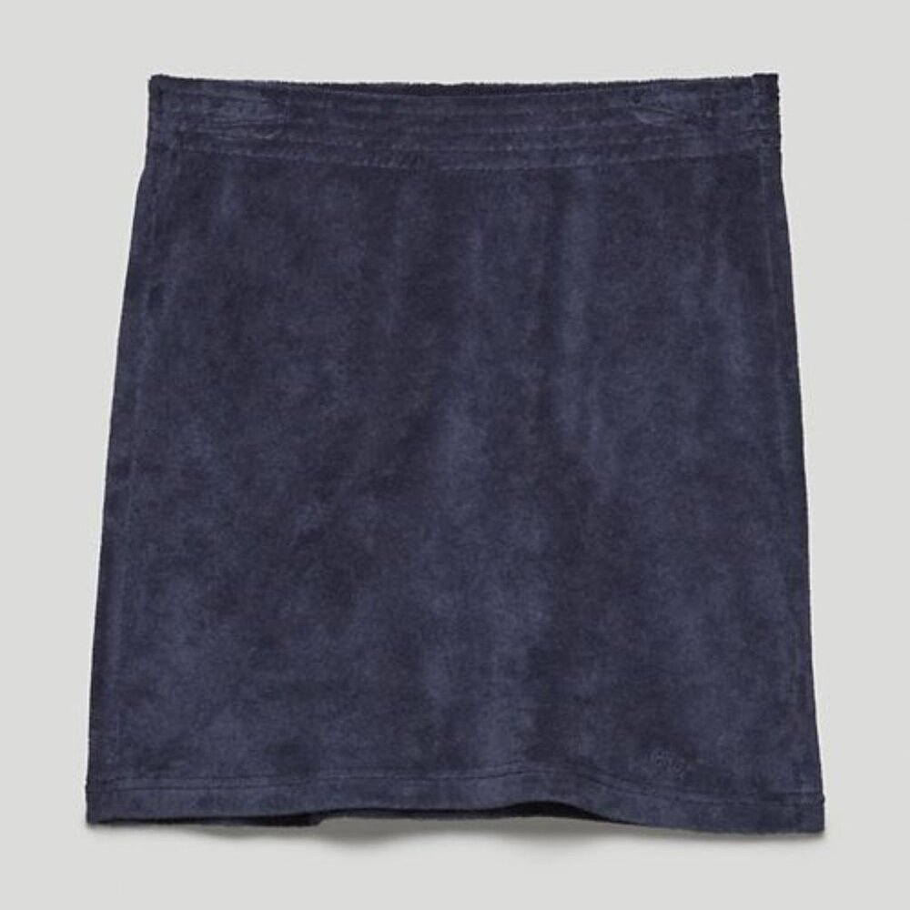 Aritzia TNA Crest Terry Mini Skirt - size small - Total Eclipse Blue